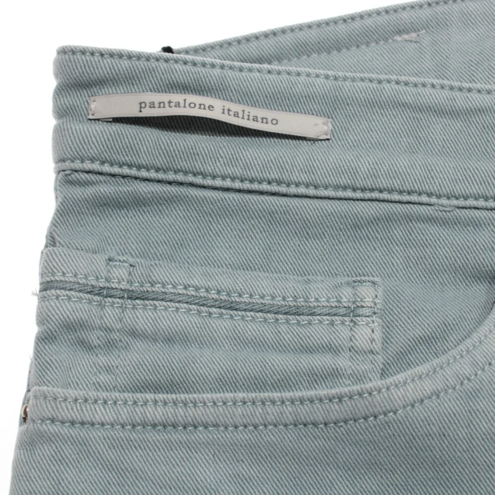 Teleria Zed For Garmany NWT Five Pocket Jeans Sz 40 US Cobra Blue Cotton & Linen